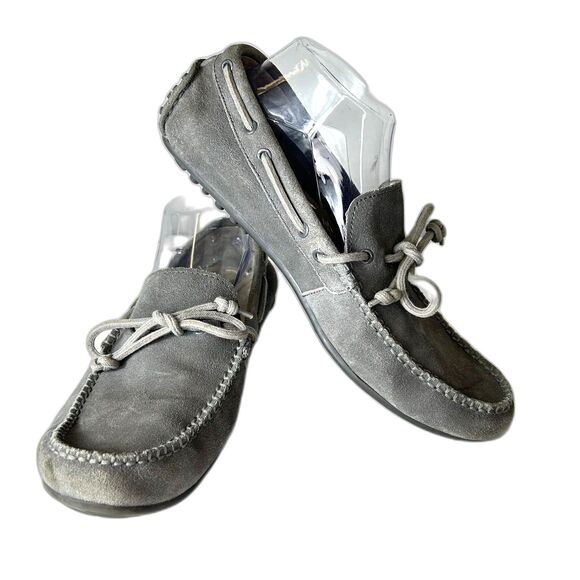 Cole Haan Grant Gray Suede Slip-on Camp Driving Loafer Shoes Size 9M - Picture 2 of 15